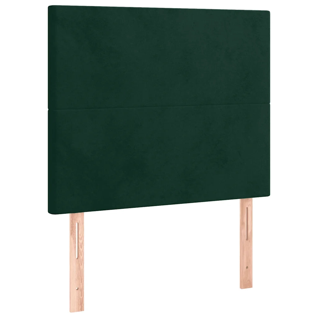Giroletto a Molle con Materasso Verde Scuro 120x200 cm Velluto