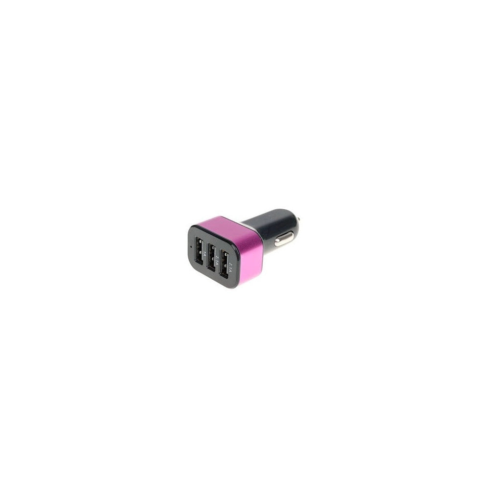Trade Shop - Caricatore Carica Batteria Universale Per Auto Accendisigari 3 Usb 2,1a 2a 1a -