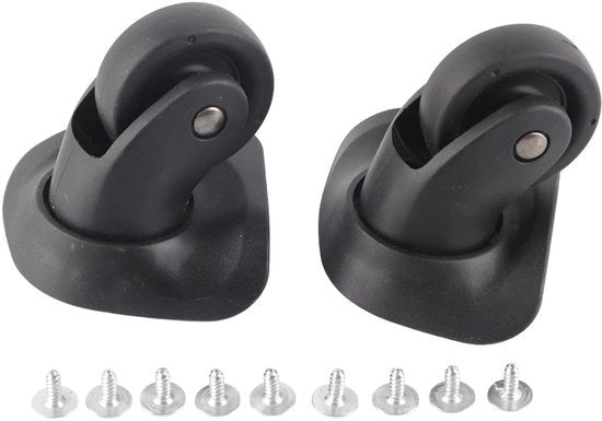Set di ruote per bagagli 360 gradi rotanti - Ruote per bagagli con vite - Ruote per mobili - Set di 2 ruote per bagagli - Peso 272 g