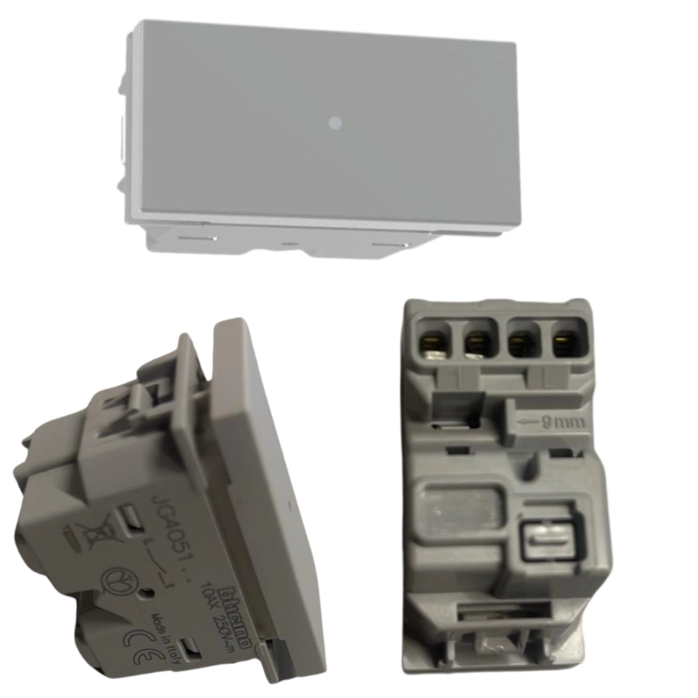 Bticino interruttore assiale 1p 10 ax 250 v illuminabile *** colore grigio, confezione 1