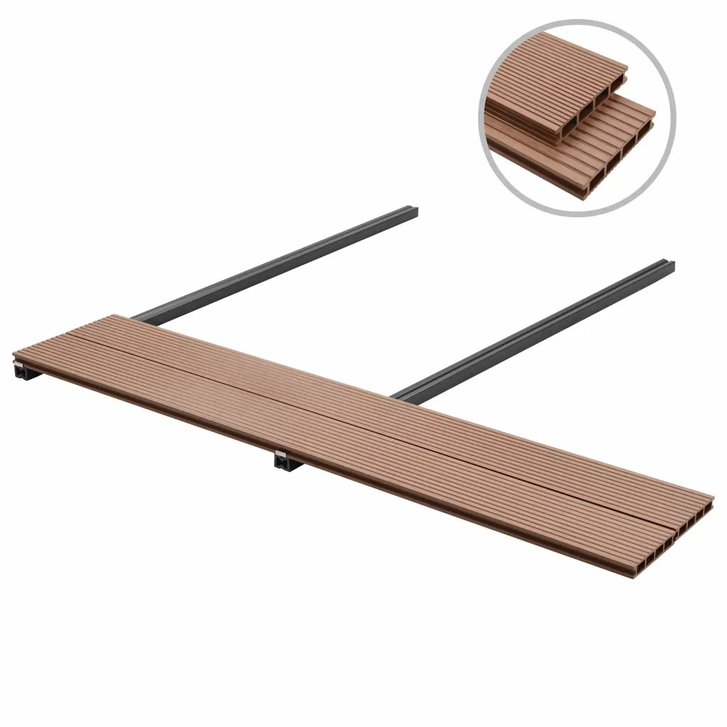 Pavimento da Deck 90 pcs Marrone WPC 3444702