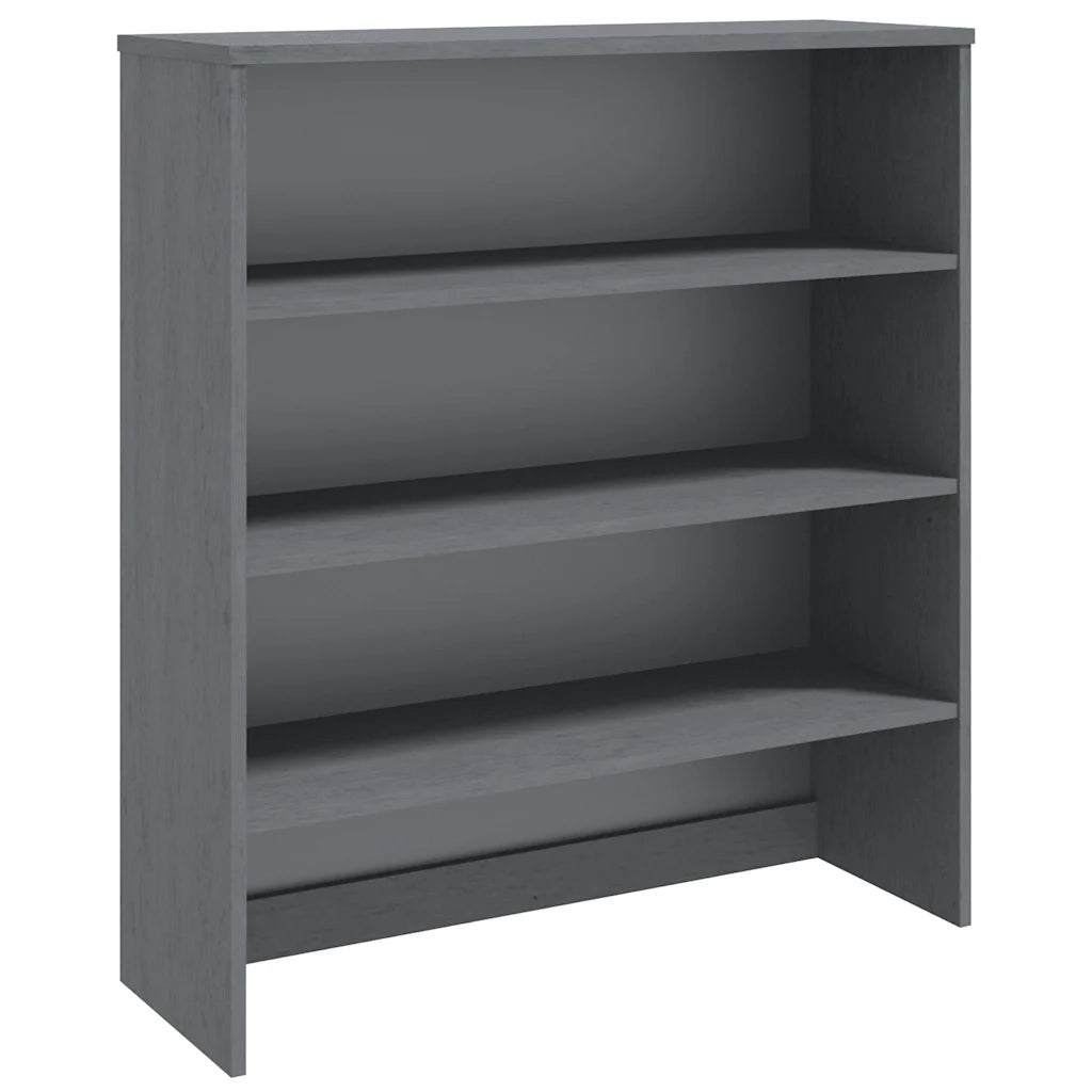 Piano Credenza | Madia | Buffet da pranzo | Armadio da pranzo HAMAR Grigio Scuro 90x30x100 cm Legno di Pino