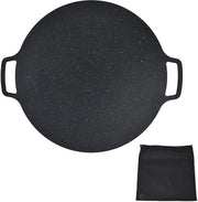 Piatto Grill a Cottura - Superficie Preincisa - Anticarbonizzazione - Riscaldamento Uniforme - Ideale per Carne/Gamberi - Diametro 30cm - Piastra Grill