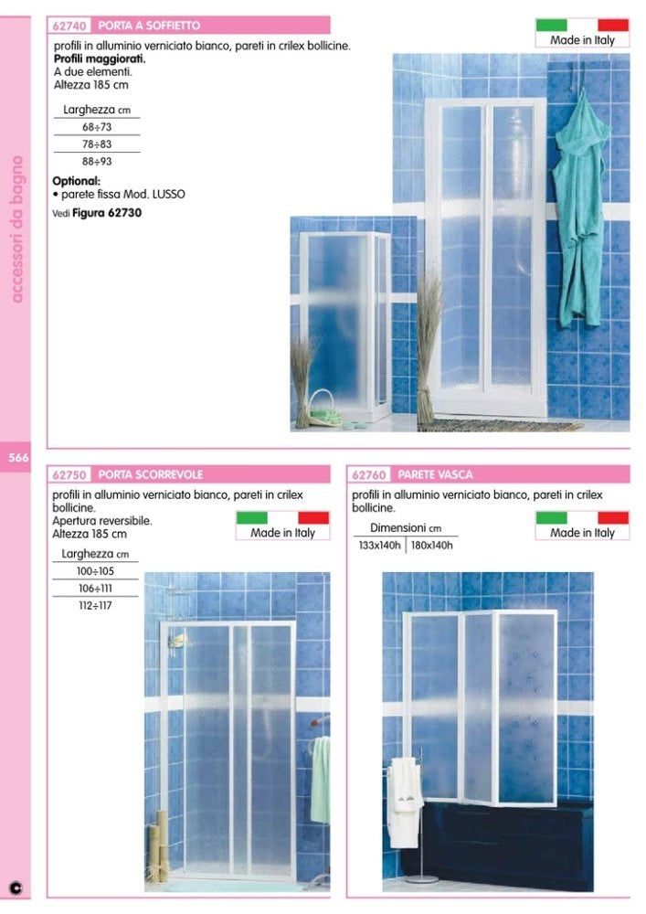 1pz porta scorrevole doccia 100/105 bianco p01 cod:ferx.22892