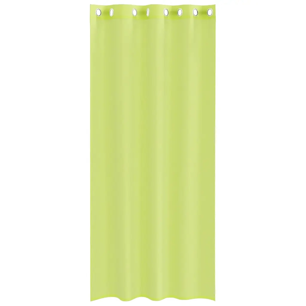 Tende in Voile con Occhielli 2 pz Verde Mela 140x245 cm 4102056