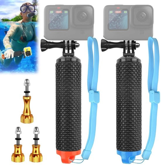 Manubrio flottante per fotocamera d'azione con antiscivolo e viti di sostituzione