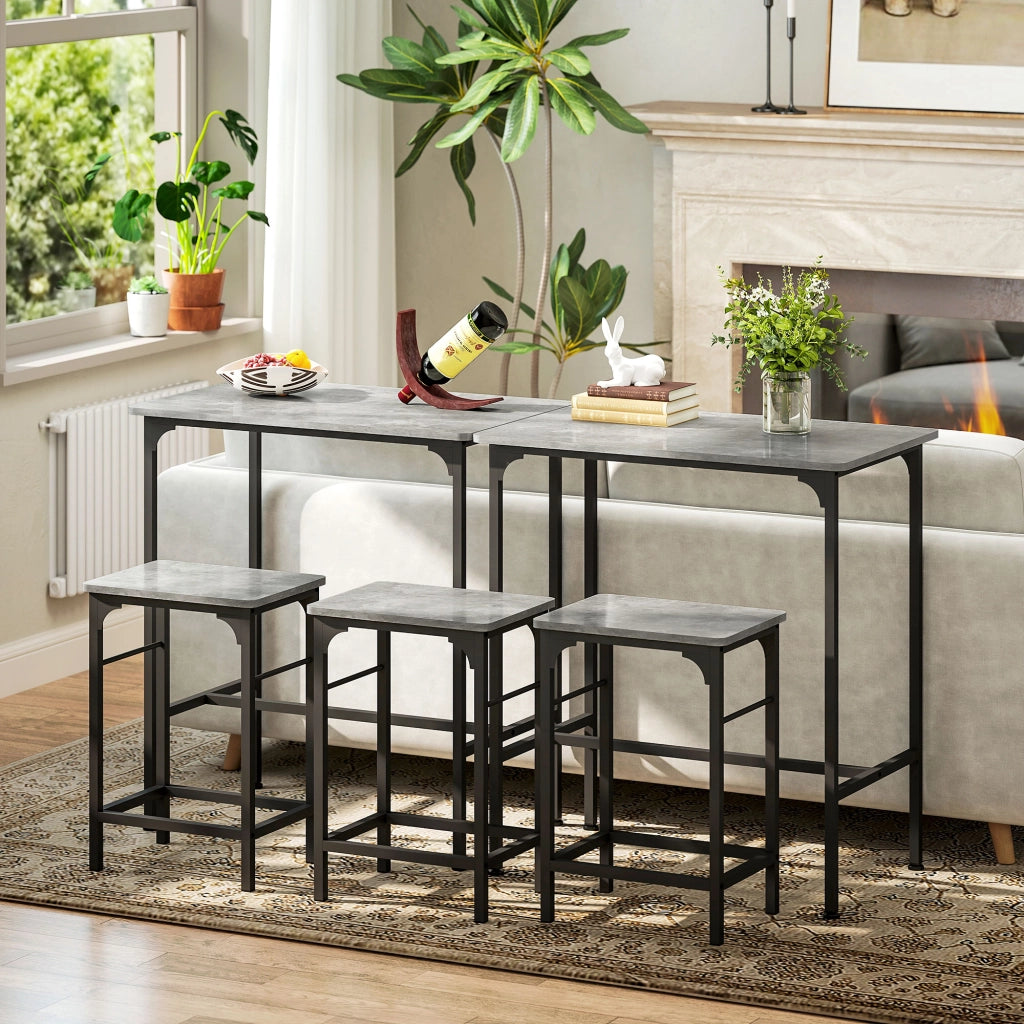 Tavolo da pranzo con 2 sedie ¨C zephmum ¨C grigio