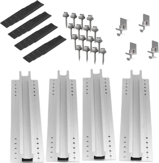 Kit di Montaggio per Pannelli Solari - Kit di Rail da 300 mm per Installazione di Pannelli Solari