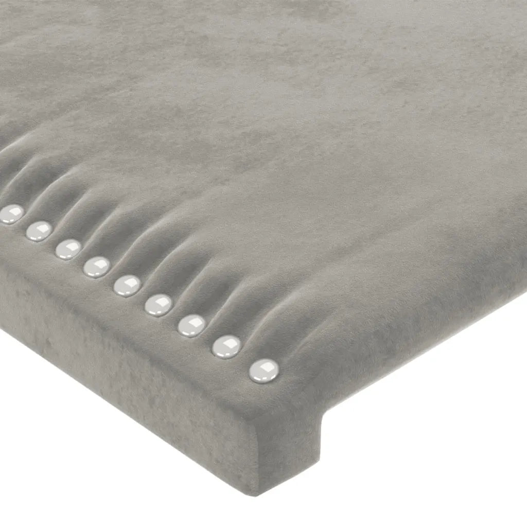 Giroletto senza Materasso Grigio Chiaro 120x200 cm Velluto 3125684