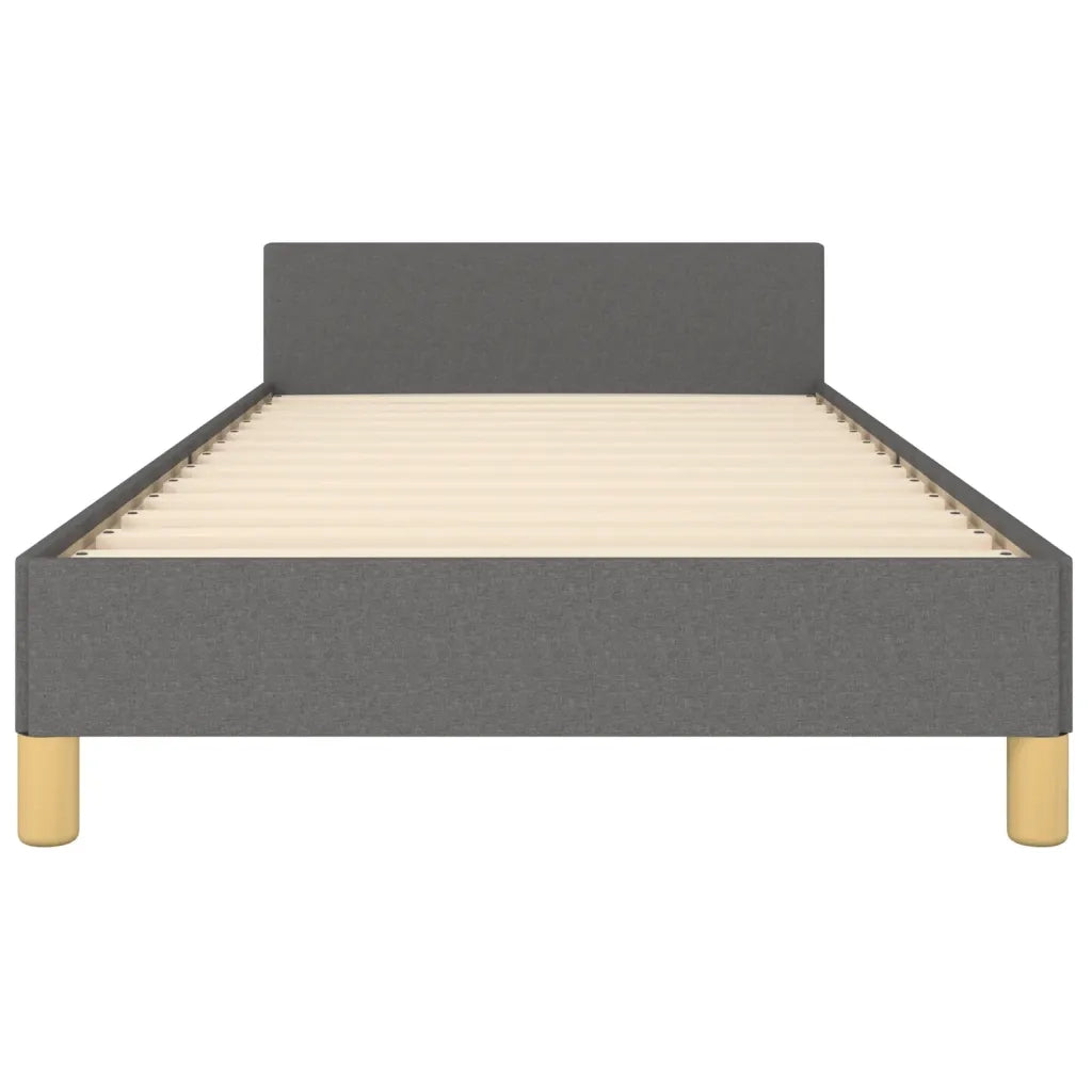 Letto singolo | Letto per adulti | Giroletto senza Materasso Grigio Scuro 90x190 cm Tessuto