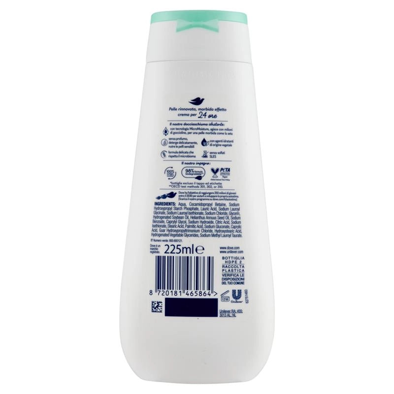 DOVE ADVANCED CARE DOCCIASCHIUMA DERMO IPOALLERGENICO SENZA PROFUMO 225 ML