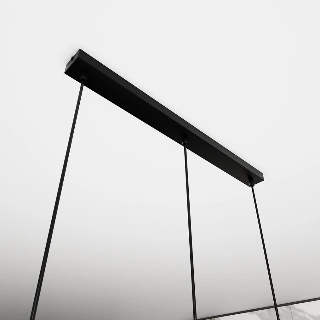 Lampadario Emibig Istar 3, 3xE27 vetro multicolor nero