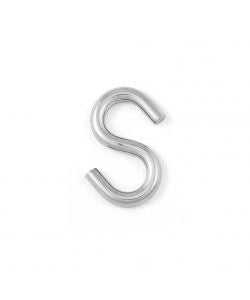 GANCIO A 'S' Ø 6 mm - 53x32 mm