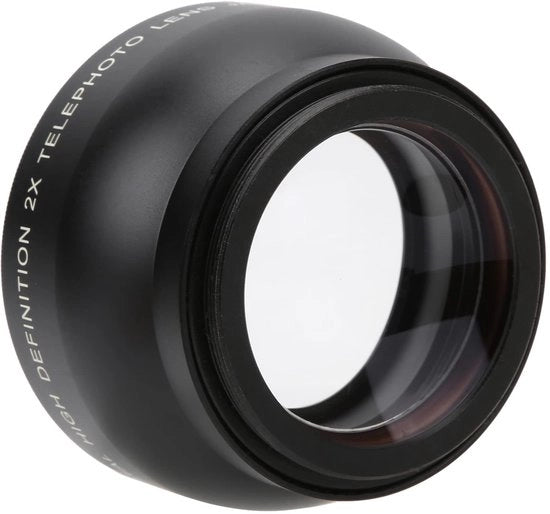 Teleobiettivo 49MM 2X Amplificatore - Adatto a Tutti i 49MM Obiettivi - Obiettivo per Fotocamera - Teleobiettivo per Smartphone - Ottica di Alta Qualità - Resistente ai Colpi