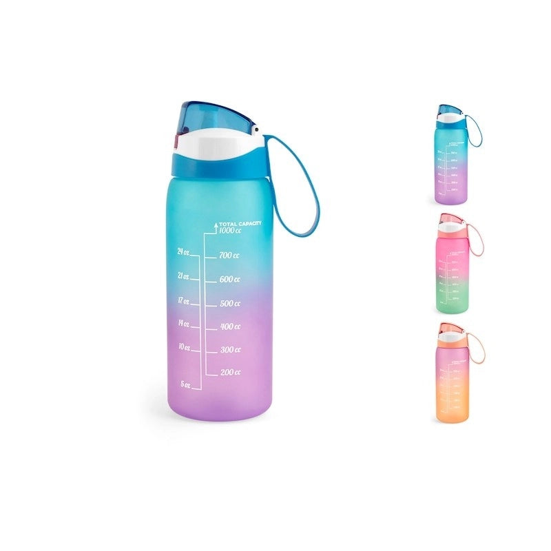 Bottiglia motivazionale 1 L in PC colori assortiti