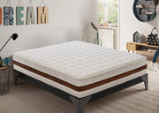 Materasso Matrimoniale 200x200 in memory foam, altezza 28 cm, 5 cm di memory foam, anatomico, elastico e indeformabile