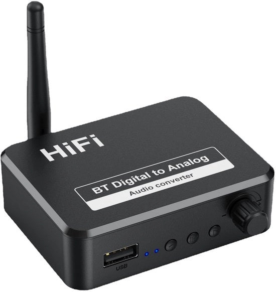 Ricevitore Audio - Convertitore Digitale - Musica Wireless - Bluetooth 5.3 - Nero