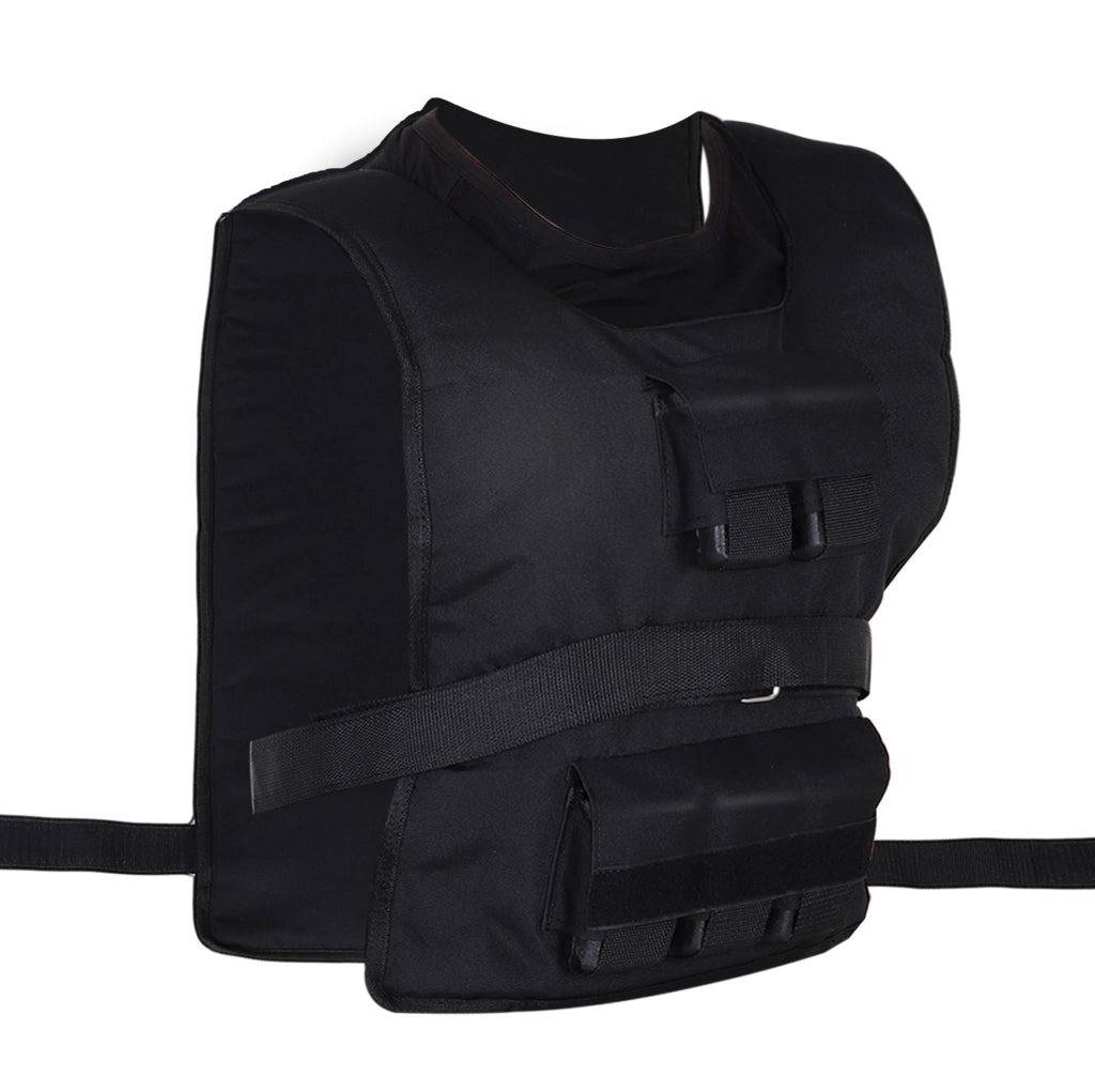 Pettorina zavorrata regolabile 30 kg in tessuto Oxford nero 36x52 cm per allenamento