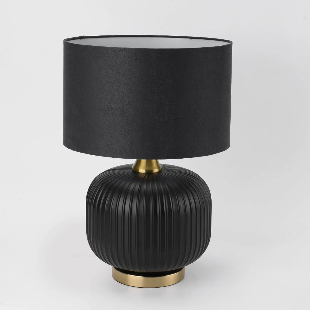 Lampada da tavolo Tamiza piccola nera/oro E27 48cm