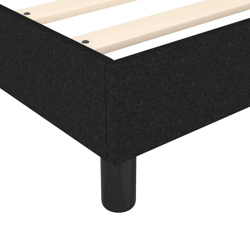 Giroletto a Molle con Materasso-Struttura Letto Nero 80x200 cm inTessuto 499867