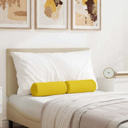 Cuscini a rullo 2 pcs Giallo Chiaro Ø 15 x 40 cm Tessuto 42014277