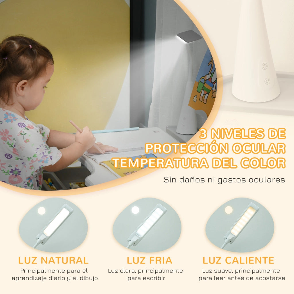 Scrivania per Bambini con Sedia Regolabile ¨C Minimal ¨C Grigio