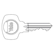 CHIAVE OTTONE NICHELATO profilo destro  - YALE