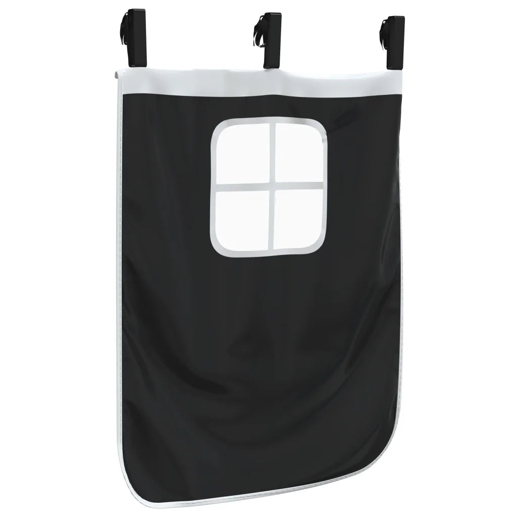 Tende per Letto a Soppalco con Torre Bianco e Nero Poliestere 835922