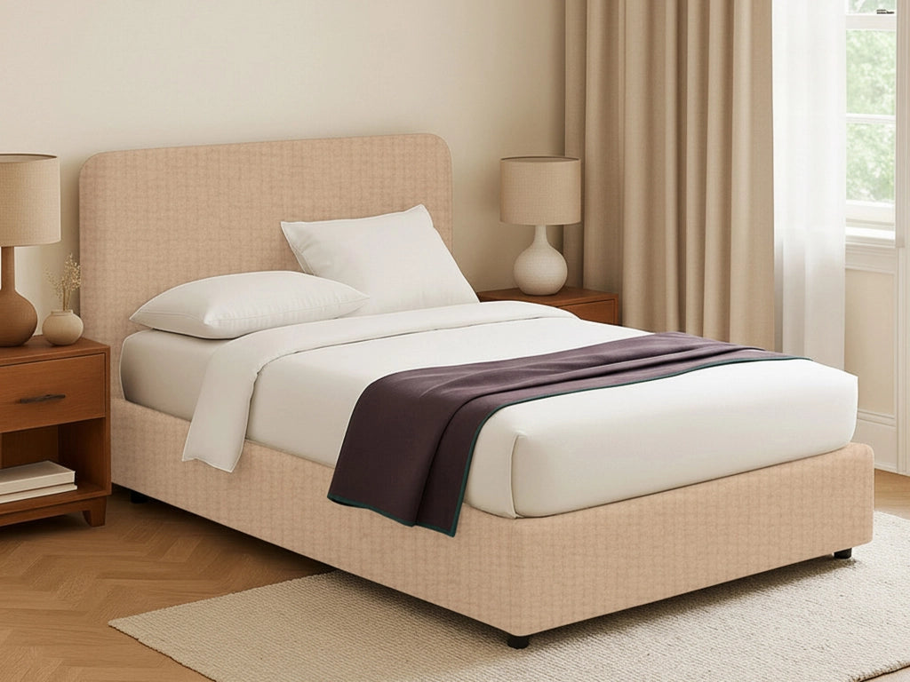 Telford, Letto Piazza e Mezza Sfoderabile Made in Italy, Beige
