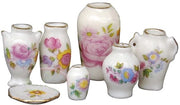 Vaso da Fiori Mini - 7 Pezzi - Ceramica/Porcellana - Accessori per Bambola - Decorazione - Paesaggio Miniaturizzato - Finestra di Alta Qualità - Vaso da Fiori Miniaturo
