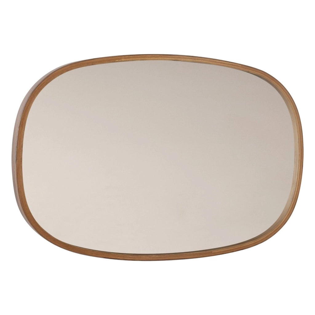 Forenza, Specchio Forma Ovale, 55x38h cm Marrone Noce