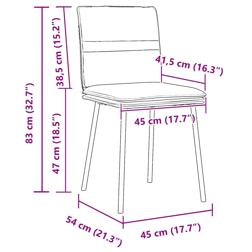 Sedie da Pranzo 2 pz Blu in Velluto 4101254