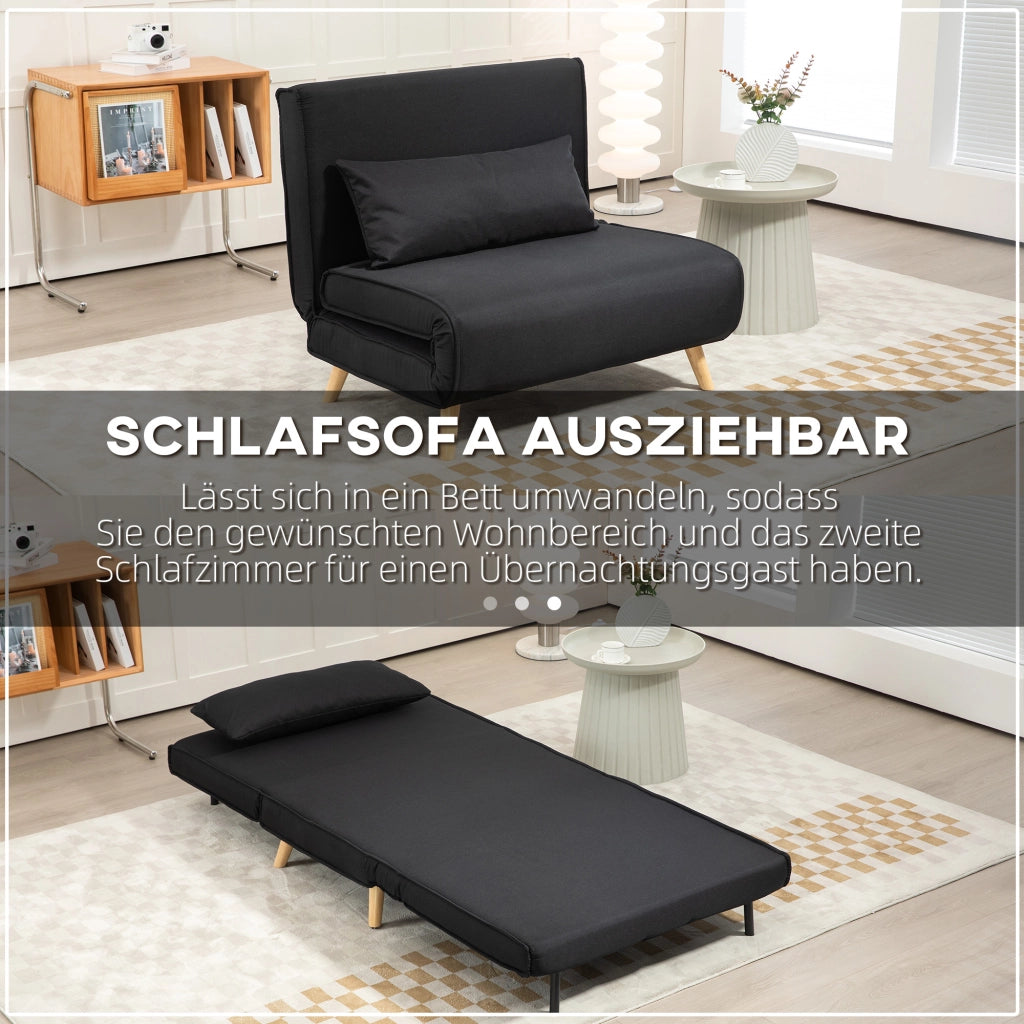 Poltrona letto ¨C zephmum ¨C Nero 94x78x80 cm