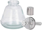 Rimozione Vernice da Unghie 180 ml - Dispensatore a Sifone - Flacone di Vetro - Nucleo in Alluminio - Contenitore di Liquido Ricaricabile - Design Antistatico - Dispensatore di Liquido
