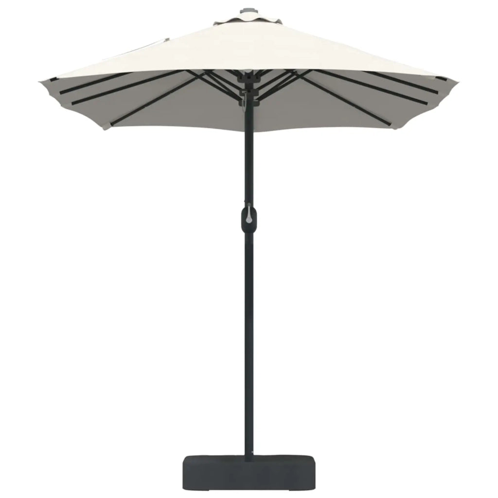 Ombrello da giardino-Ombrellone da spiaggia Sabbiato e Antracite 385 x 209 x 244 cm