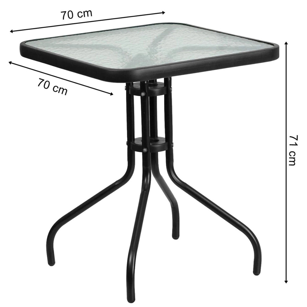 Set da Giardino Island con Tavolo Quadrato e 4 Sedie Sofia