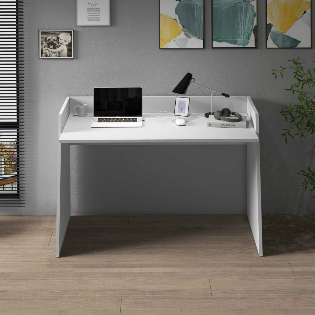 WHOUS Scrivania Easy bianco opaco 100x50x75 cm
