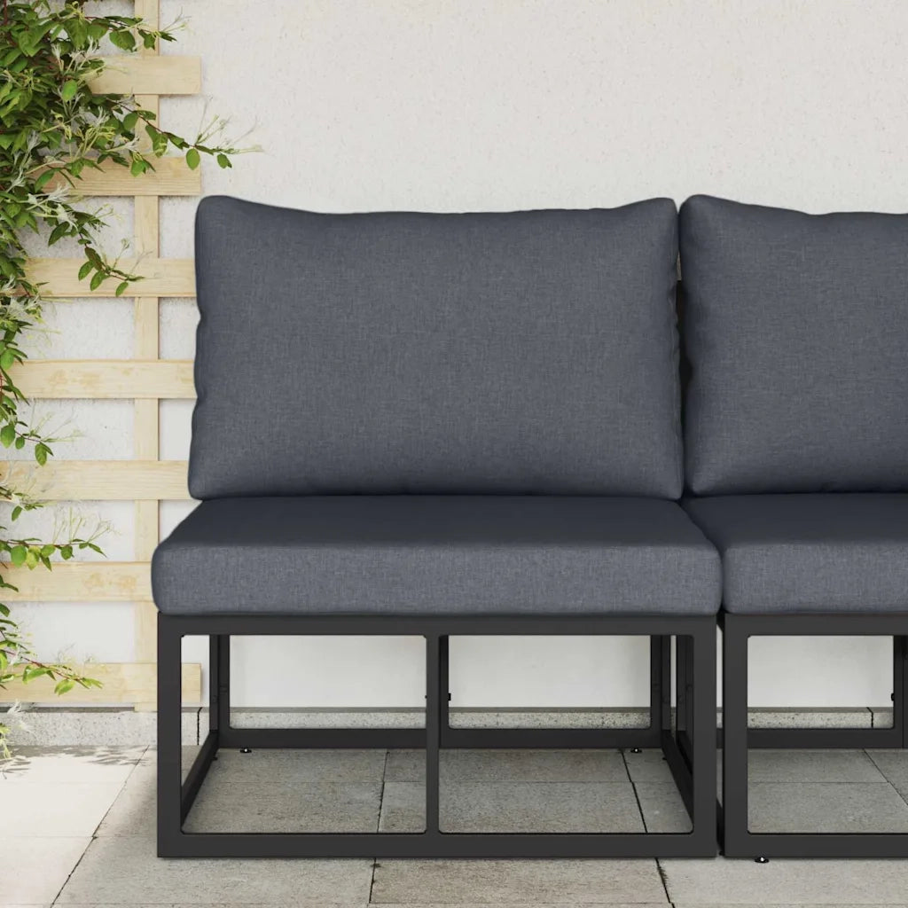 Mobili da Esterno Nero e antracite 70 x 71,5 x 71 cm Metallo 42008021