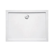 Piatto doccia 76x120 cm rettangolare ribassato EASYFLAT resina H3.5 cm MONACO Bianco
