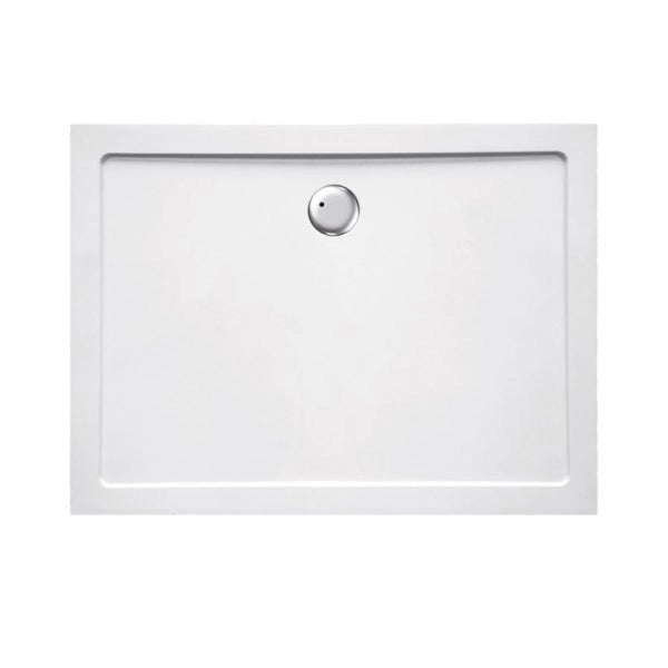 Piatto doccia 76x120 cm rettangolare ribassato EASYFLAT resina H3.5 cm MONACO Bianco