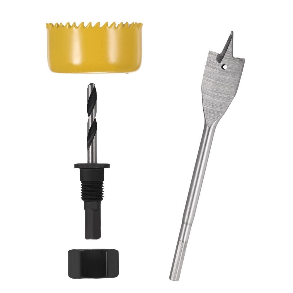 Trade Shop - Punta Trapano Per Foro Set 3 Pezzi Frese Fresa A Tazza Circolare Legno Plastica -