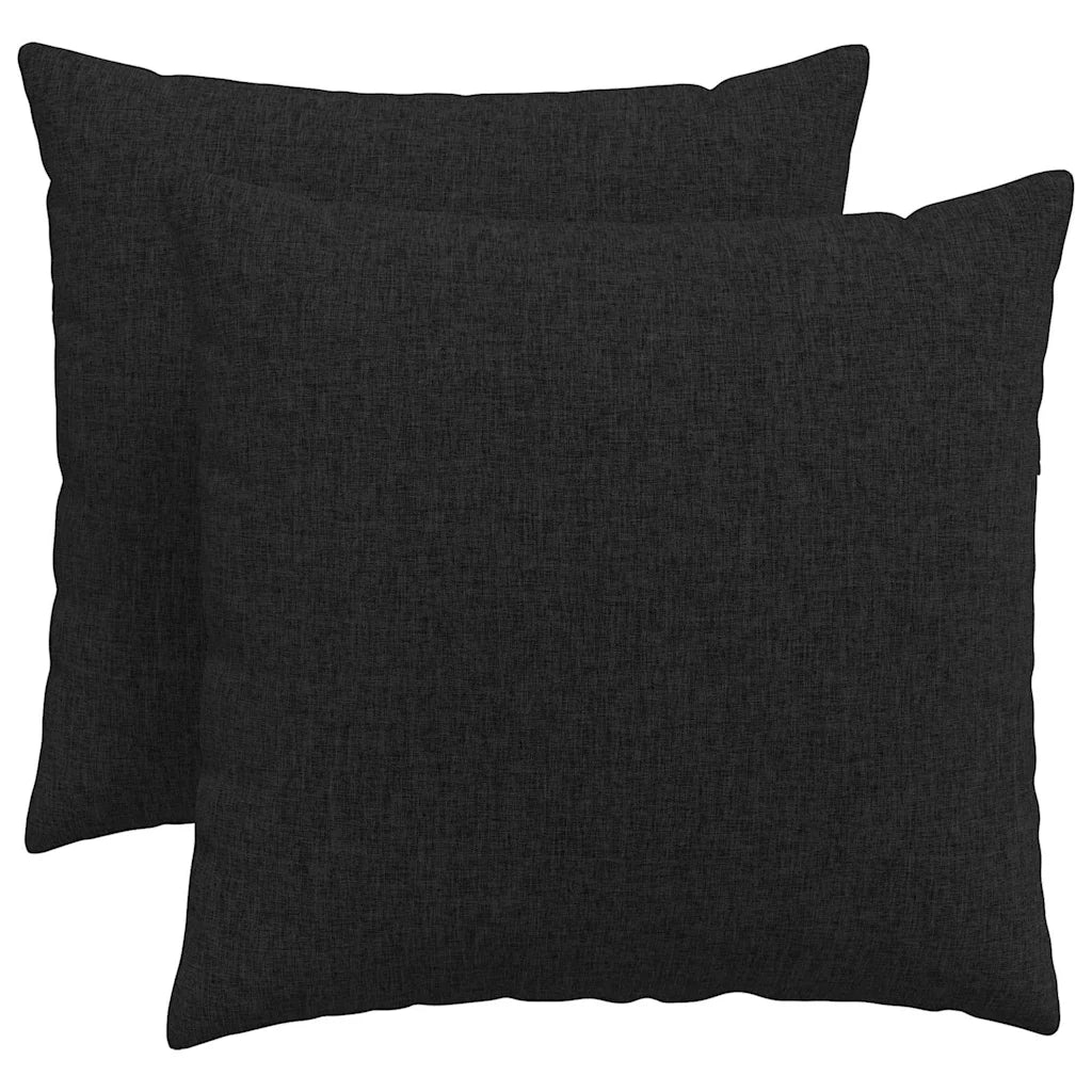 Cuscini da Divano 2 pcs Nero 50 x 50 cm Tessuto 42013956