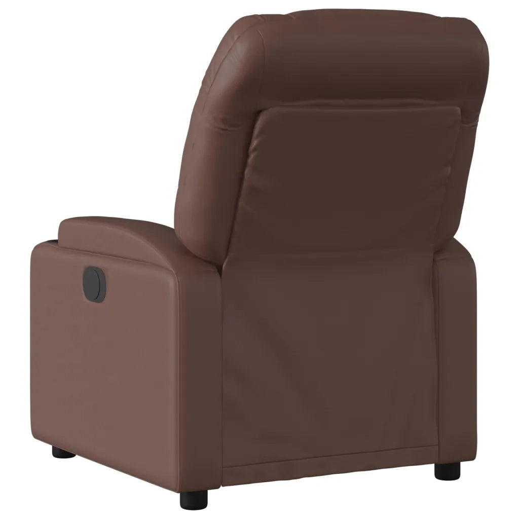 Poltrona Massaggiante Reclinabile marrone in Similpelle 372474