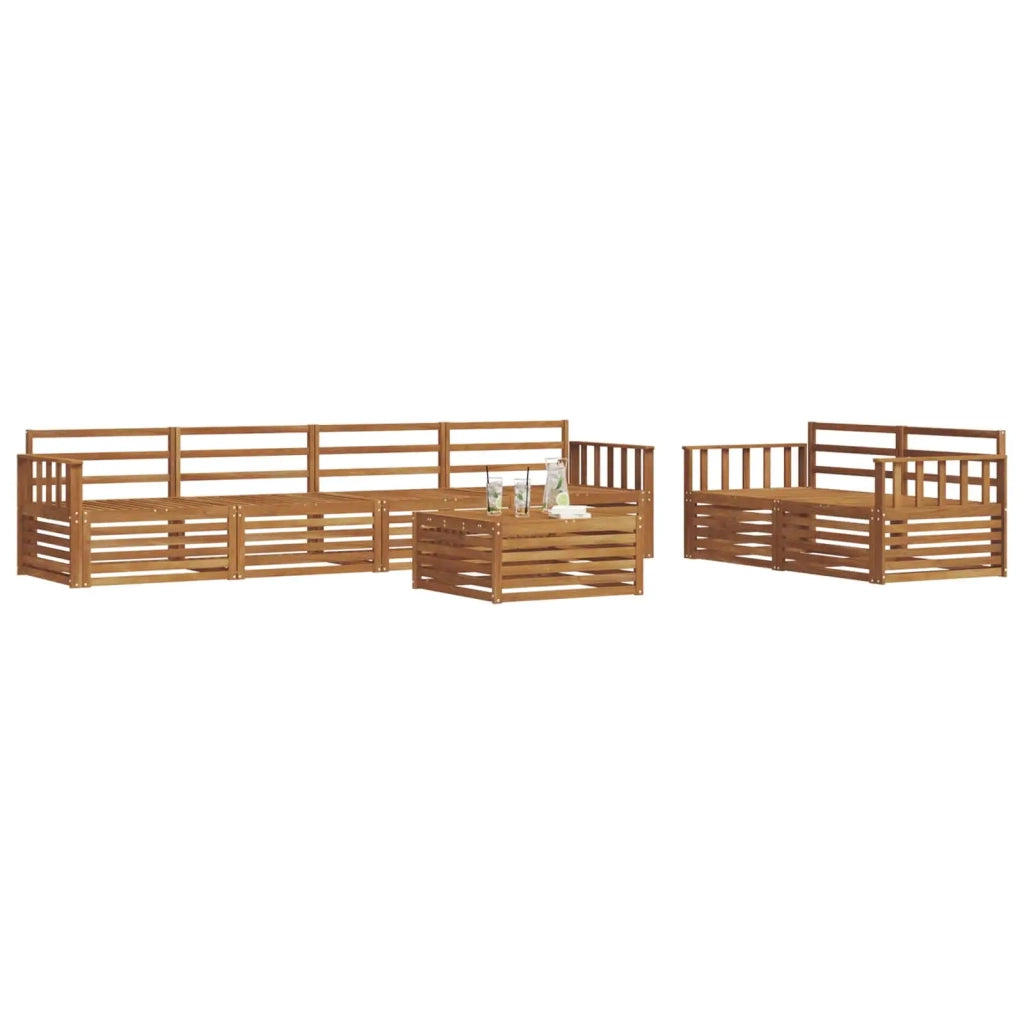 Set di divani da esterno 7 pcs Naturale 3373049