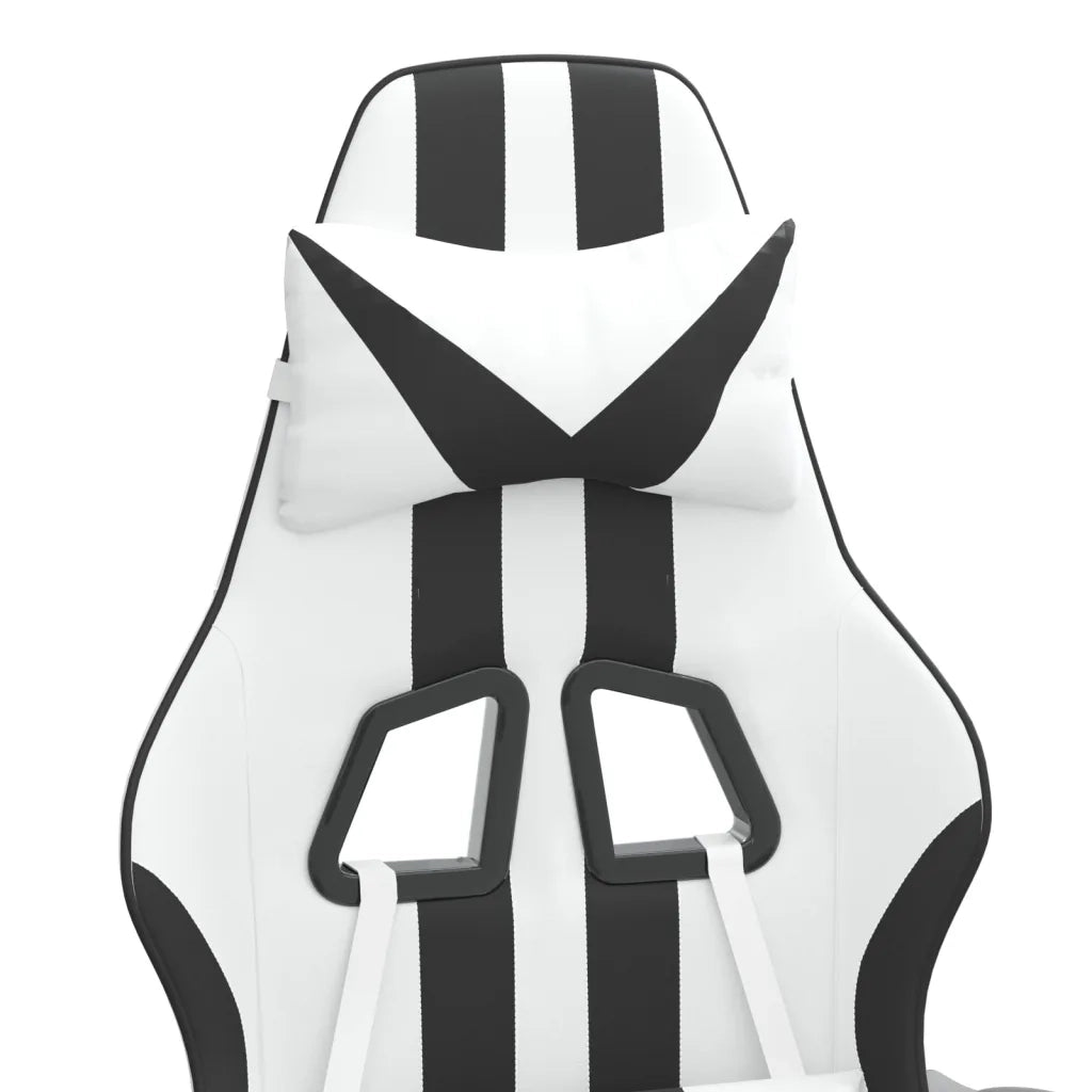 Sedia da Gaming Bianco e Nero in Similpelle 3143828