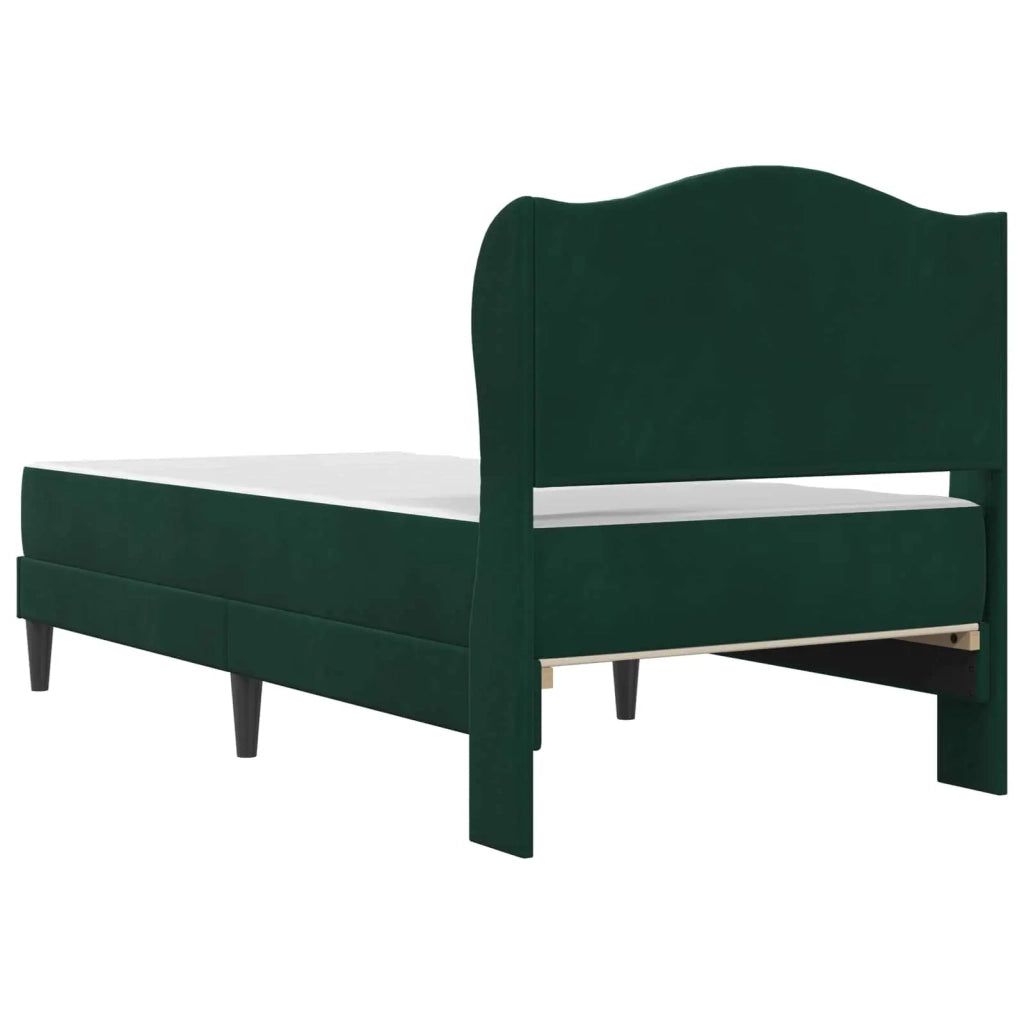 Struttura del letto con stoccaggio e testata Verde Scuro 3415186