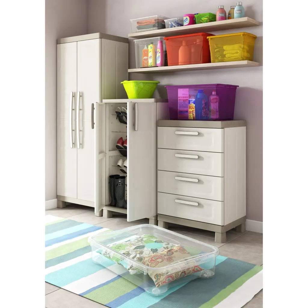 Keter Armadietto Basso Excellence Beige e Talpa 97 cm 46640