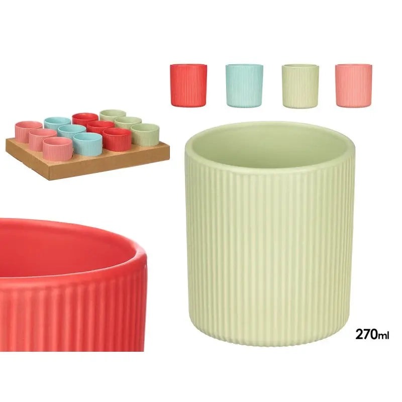 Bicchieri a righe 270 ml colori assortiti