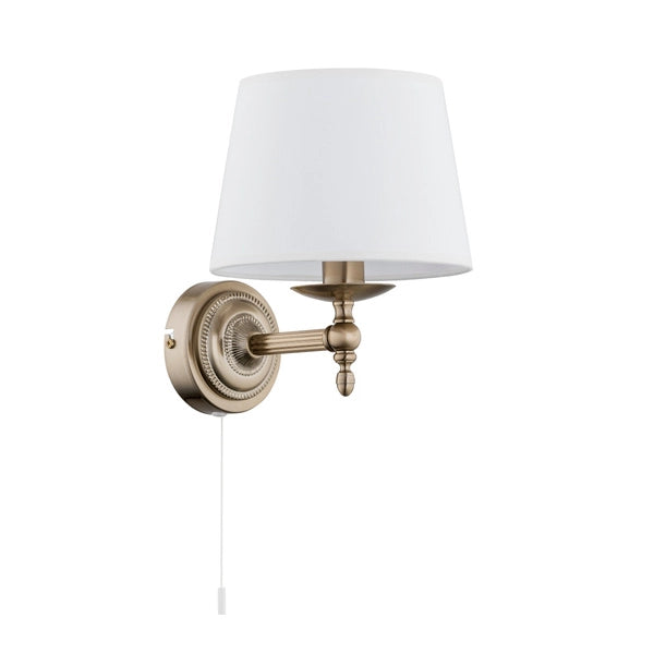 Applique Alfa Roksana ottone/oro bianco in tessuto E14 40W