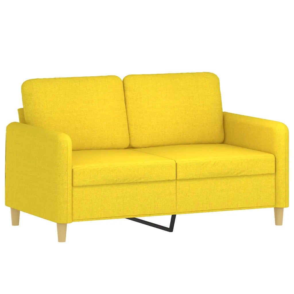 Set di Divani 3 pz con Cuscini Giallo Chiaro in Tessuto 3202059